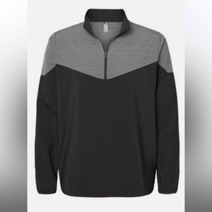 NWT Adidas Heather Chevron Quarter-Zip Wind Pullover Size Large